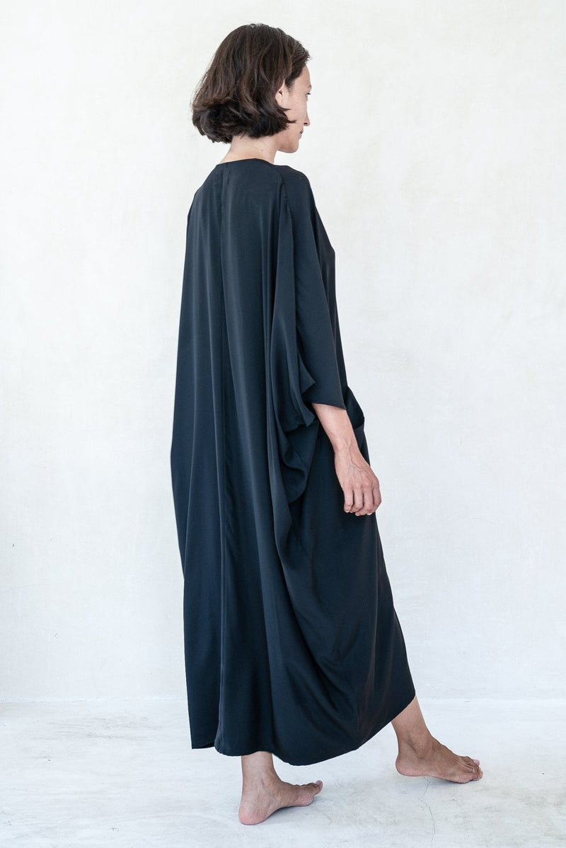 Dark Moon Sanctuary Peace Silk Kaftan - YEVA WORLD