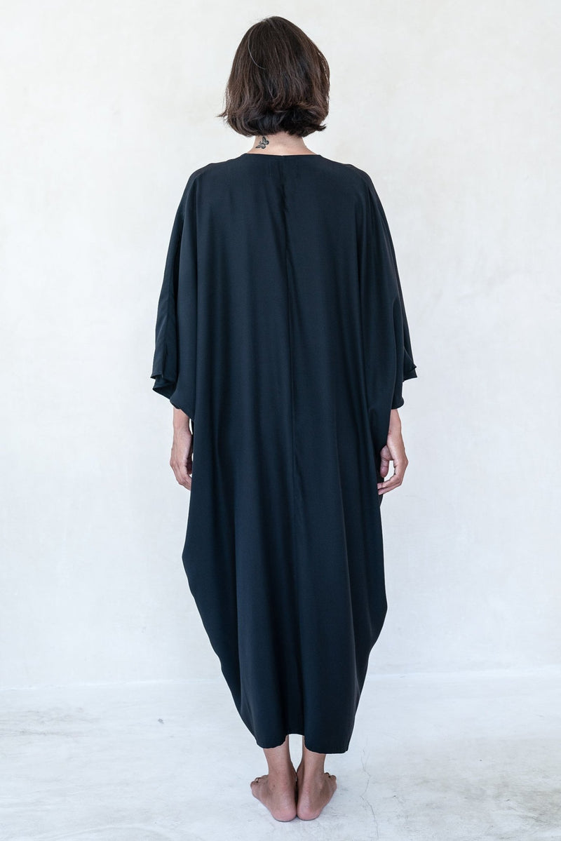 Dark Moon Sanctuary Peace Silk Kaftan - YEVA WORLD