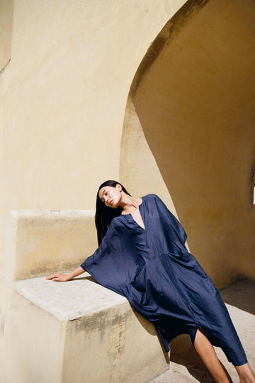 Eclipse Peace Silk Sanctuary Kaftan - YEVA WORLD