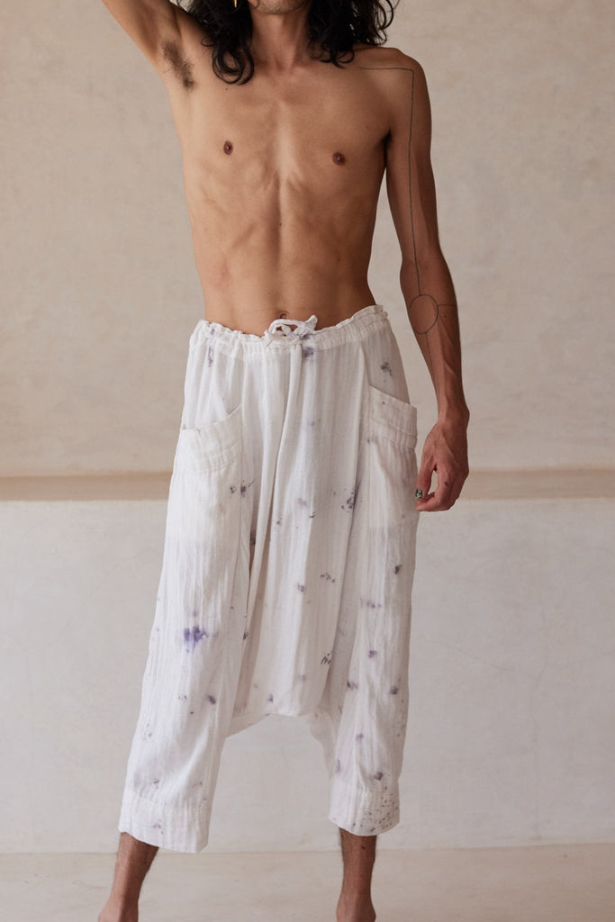 Hand Dyed Mandarin Pants - YEVA WORLD