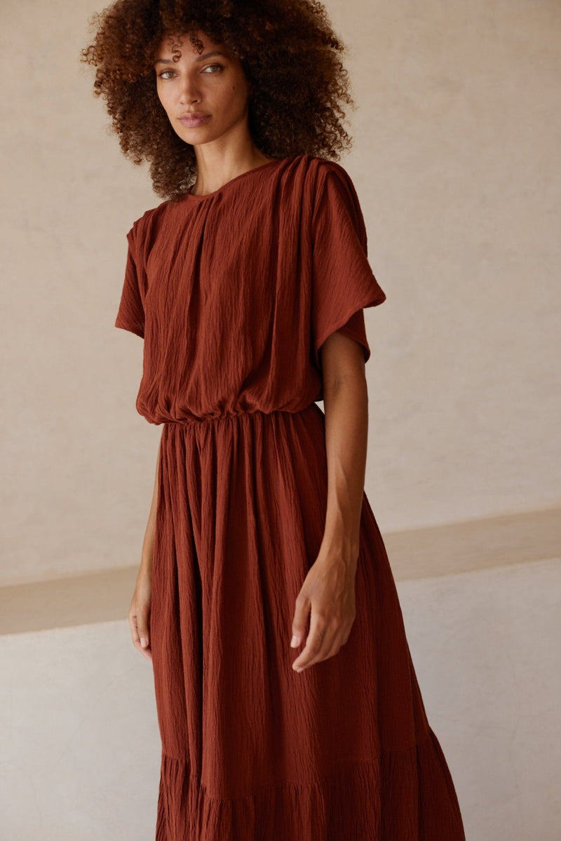 Maroon Nirvanah Dress - YEVA WORLD