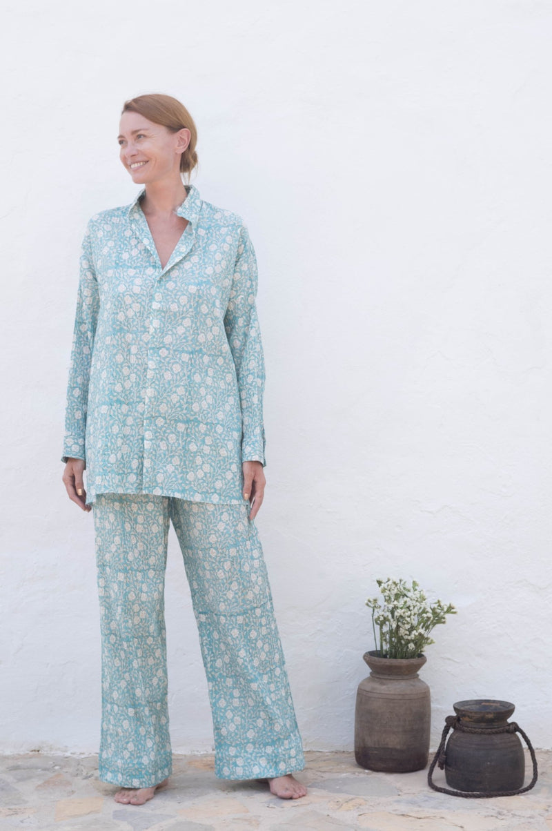 Ocean Plissé Cotton Set - YEVA WORLD