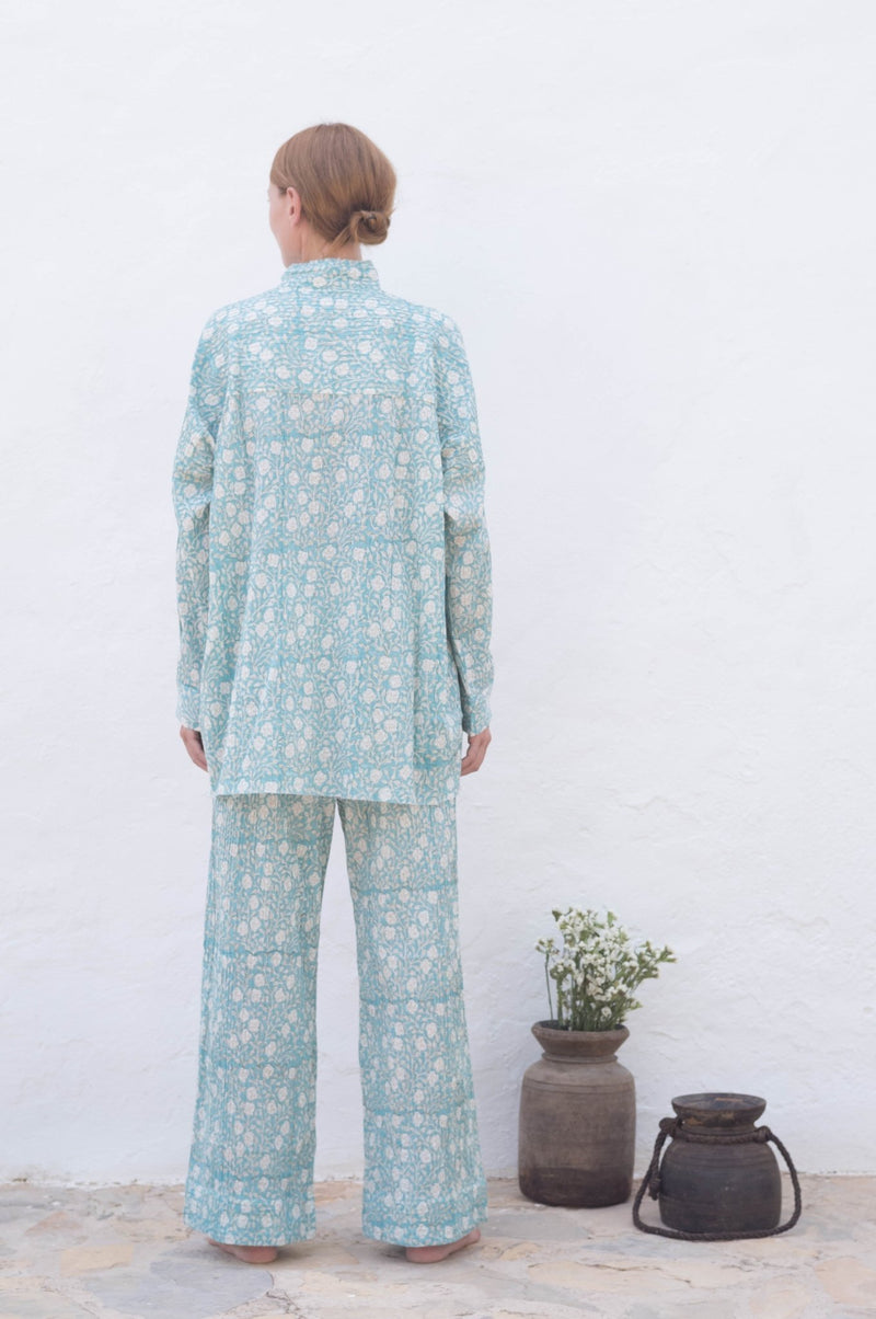 Ocean Plissé Cotton Set - YEVA WORLD