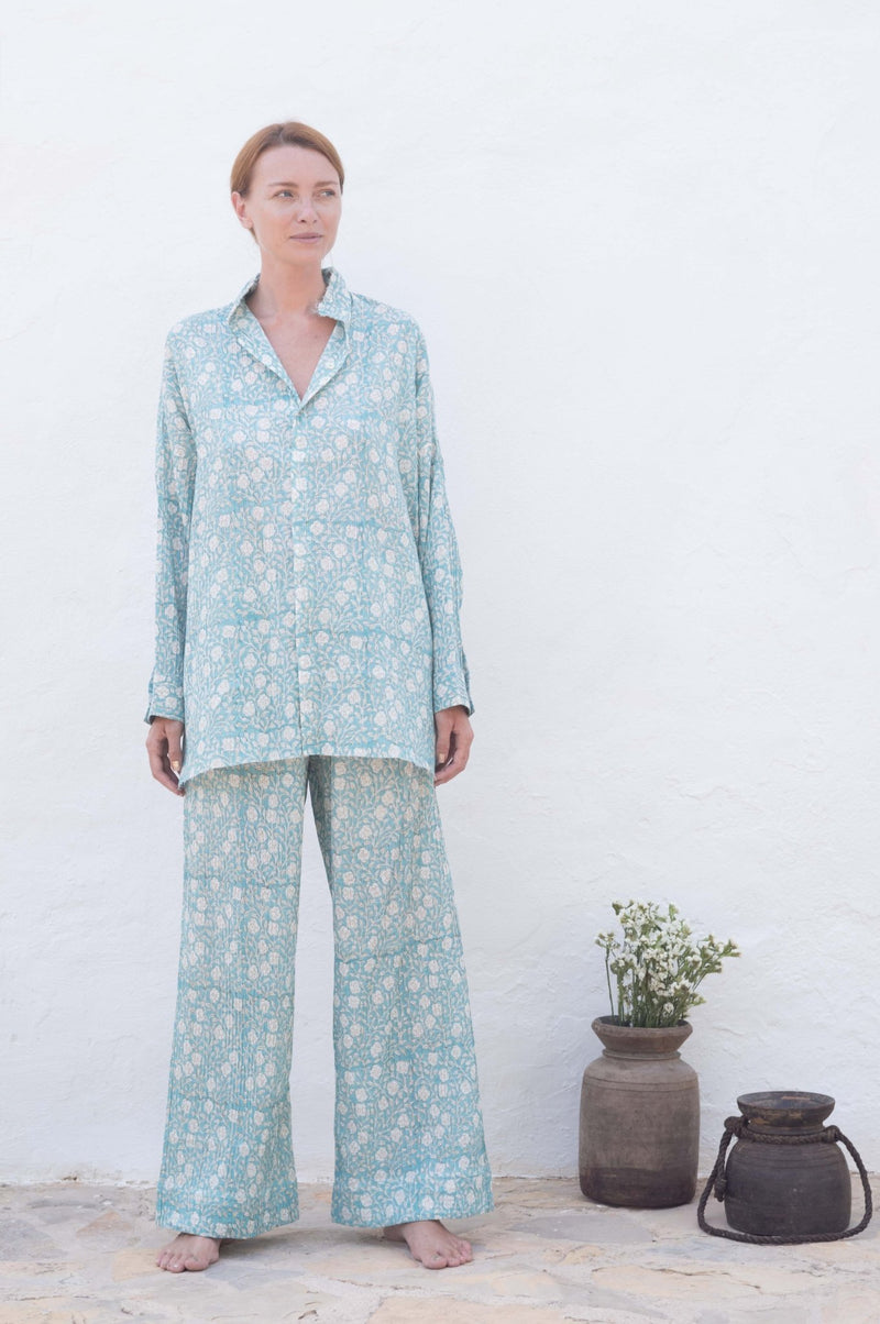 Ocean Plissé Cotton Set - YEVA WORLD