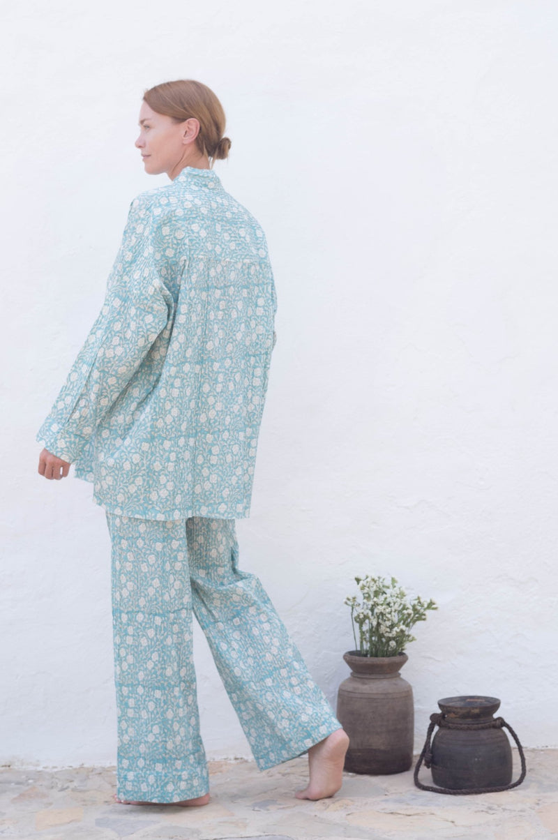 Ocean Plissé Cotton Set - YEVA WORLD