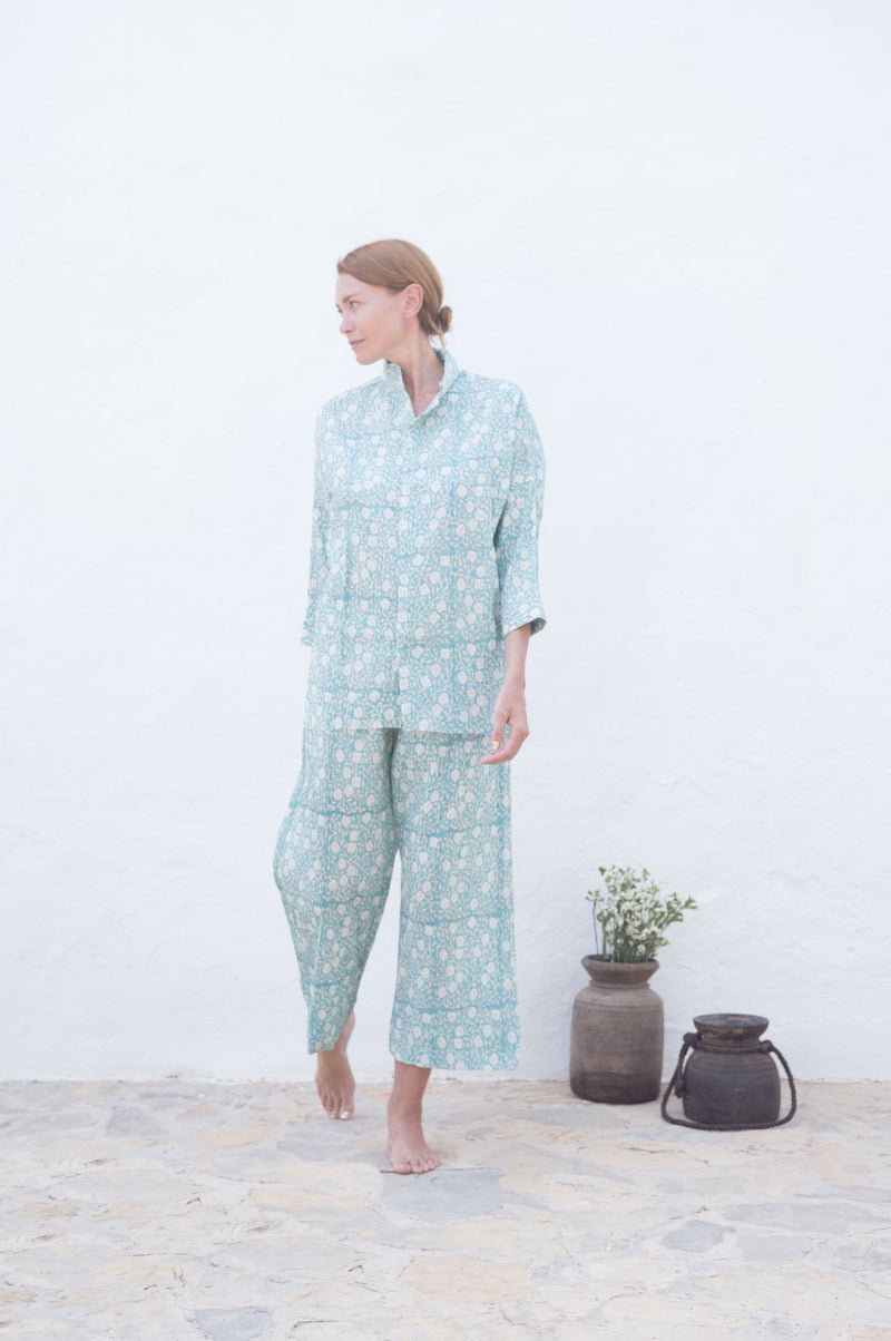 Ocean Plissé Cotton Set - YEVA WORLD