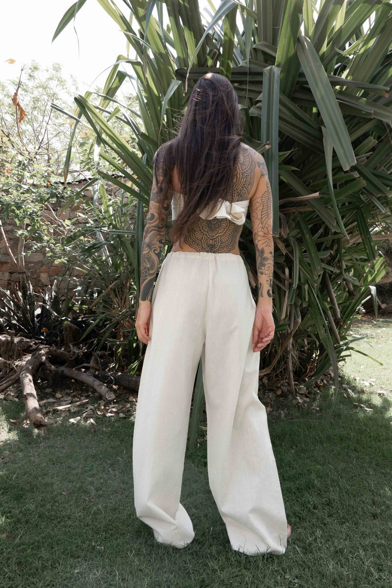 Organic Hand - Woven Khadi Cotton Pants - YEVA WORLD