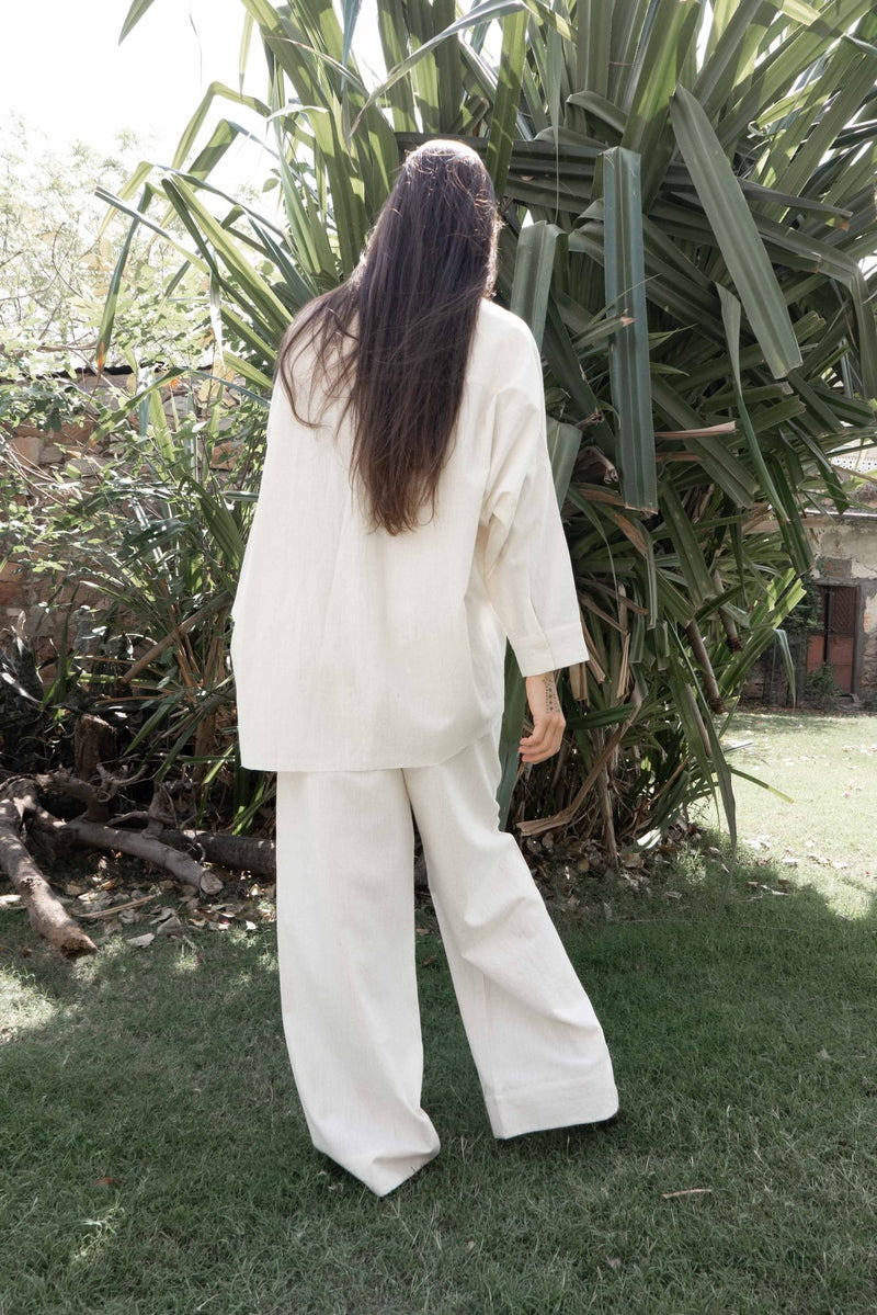 Organic Hand - Woven Khadi Cotton Pants - YEVA WORLD